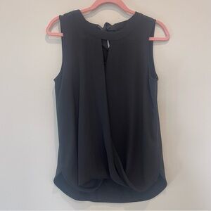 NWT 41 Hawthorn Mixed Material Sleeveless Blouse Black - S